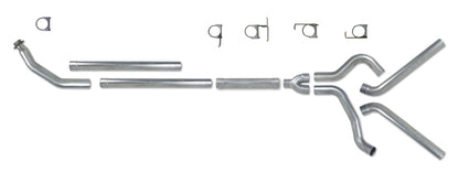 Diamond Eye Performance Diamond Eye KIT 4in Turbo Back MFLR RPLCMENT PIPE DUAL SS: 94-02 DODGE CUMMINS 5.9L
