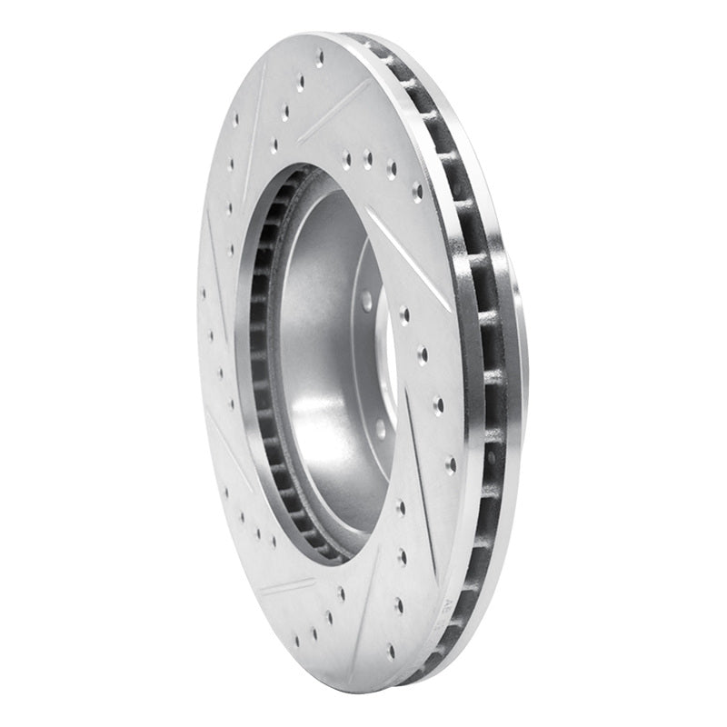 R1 Concepts R1 91-98 Toyota 4Runner Front Right Drilled & Slotted Silver Brake Rotor