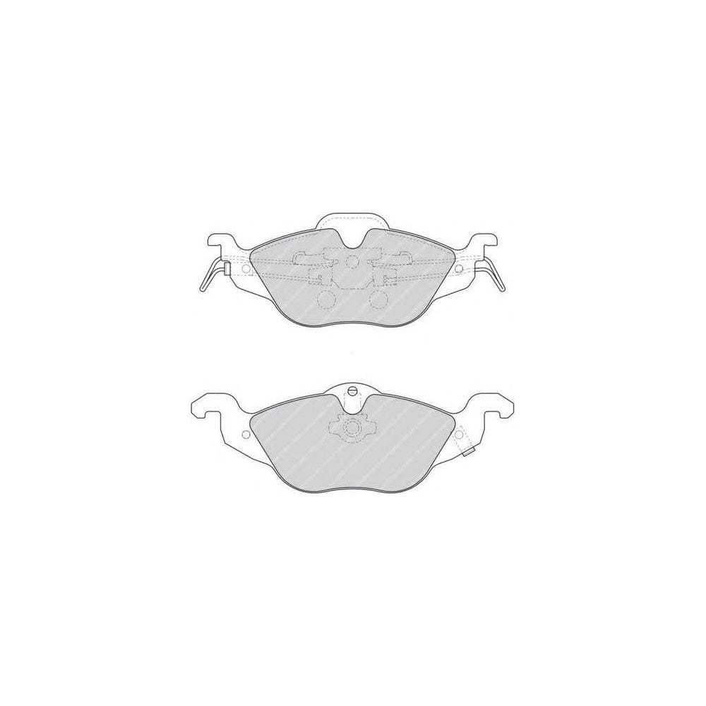 Ferodo FQT1293 Brake Pad Set Front Axle, Incl. Wear Warning Contact, With Piston Clip, With Spring