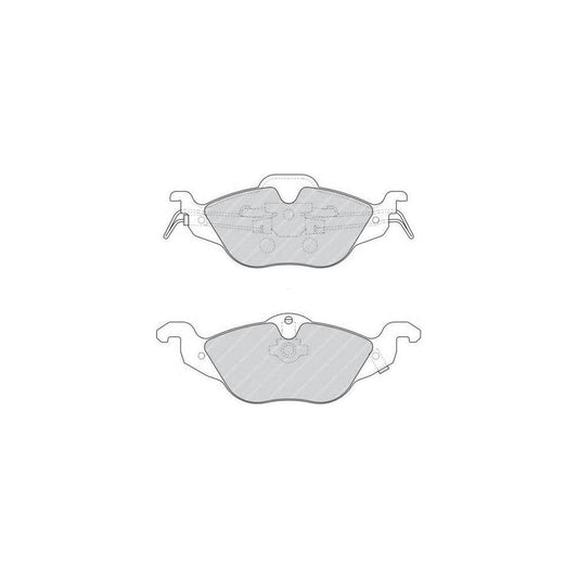 Ferodo FQT1293 Brake Pad Set Front Axle, Incl. Wear Warning Contact, With Piston Clip, With Spring