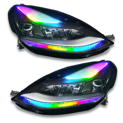 ORACLE Lighting Oracle 2021+ Tesla Model 3 Dynamic ColorSHIFT Headlight DRL Upgrade Kit