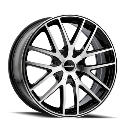 Touren 3260 TR60 18x8 / 5x115/120 BP / 20mm Offset / 74.1mm Hub Gloss Black Machined Wheel