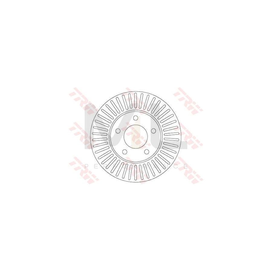 TRW DF6922 Brake Disc Vented, Painted  - 1 piece
