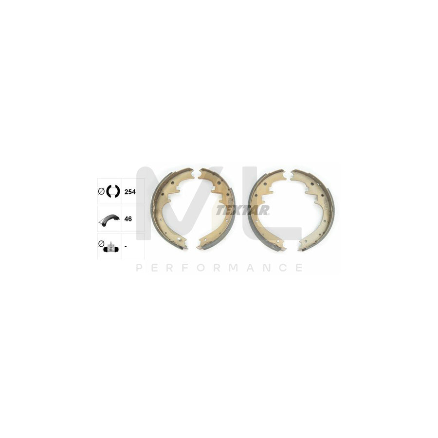 TEXTAR 91069700 Brake Shoe Set without handbrake lever