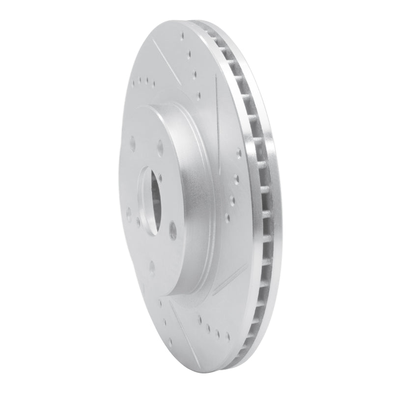 R1 Concepts R1 19-24 Subaru Forester Front Right Drilled & Slotted Silver Brake Rotor