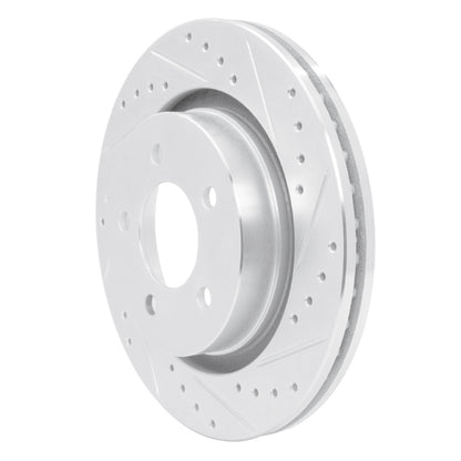 R1 Concepts R1 99-04 Chrysler 300M Front Right Drilled & Slotted Silver Brake Rotor