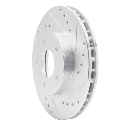 R1 Concepts R1 99-01 Infiniti I30 Front Right Drilled & Slotted Silver Brake Rotor
