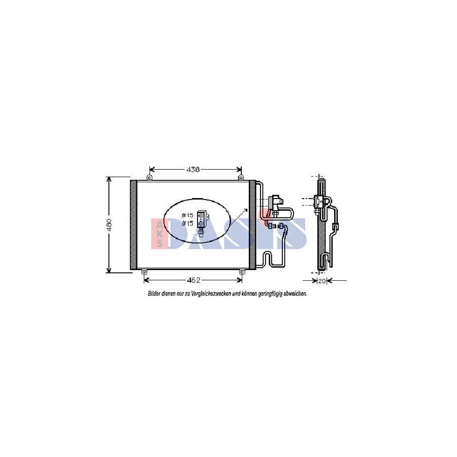 AKS Dasis 182330N Air Conditioning Condenser for Renault Safrane I Phase 2 Hatchback (B54)