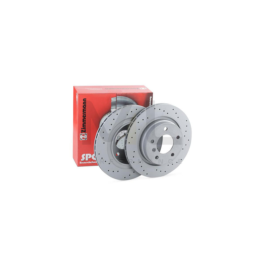 ZIMMERMANN SPORT COAT Z 150.1289.52 Brake Disc for BMW 3 Series Externally Vented, Perforated, Coated, High-carbon  - 1 piece