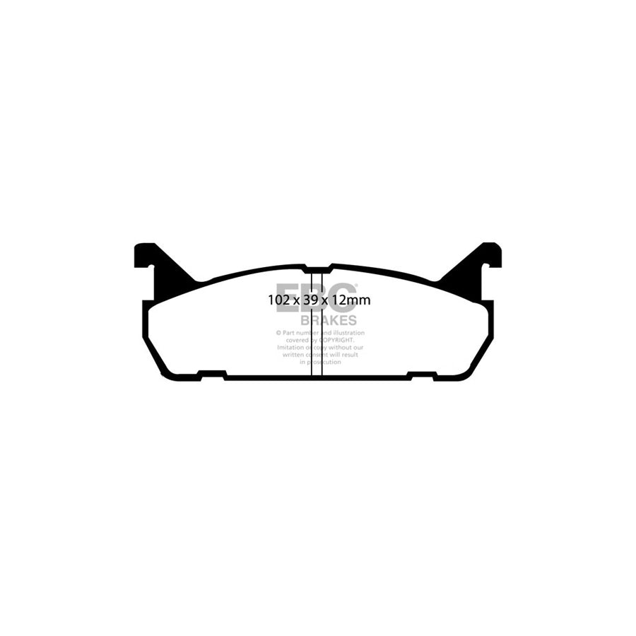 EBC DP2828 Daihatsu Mazda Greenstuff Rear Brake Pads - Akebono Caliper (Inc. Applause, Mazda 323, AZ-3, MX5) 2 | ML Performance UK Car Parts