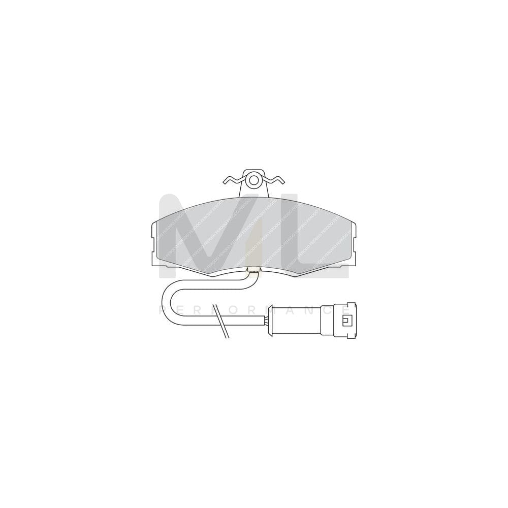 Ferodo Premier FDB289 Brake Pad Set for Ford Sierra Incl. Wear Warning Contact, With Brake Caliper Screws
