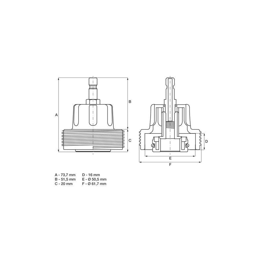 Bgs 8027-23 Adapter, Cooling System Pressure Test Set