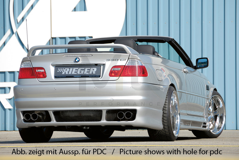 Rieger 00050232 BMW 3 Series E46 Rear Bumper 2 | ML Performance UK Car Parts