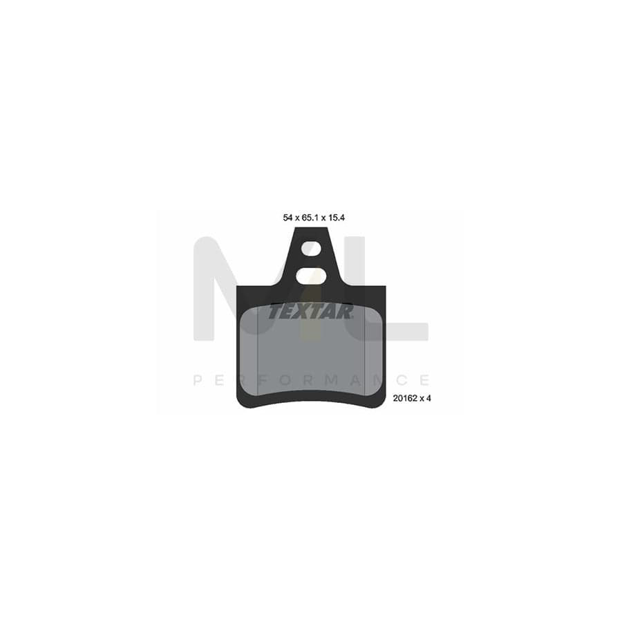TEXTAR 2016203 Brake pad set not prepared for wear indicator