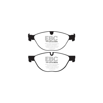 EBC PD02KF261 Jaguar Redstuff Front Brake Pad & Plain Disc Kit - ATE Caliper 2 | ML Performance UK Car Parts