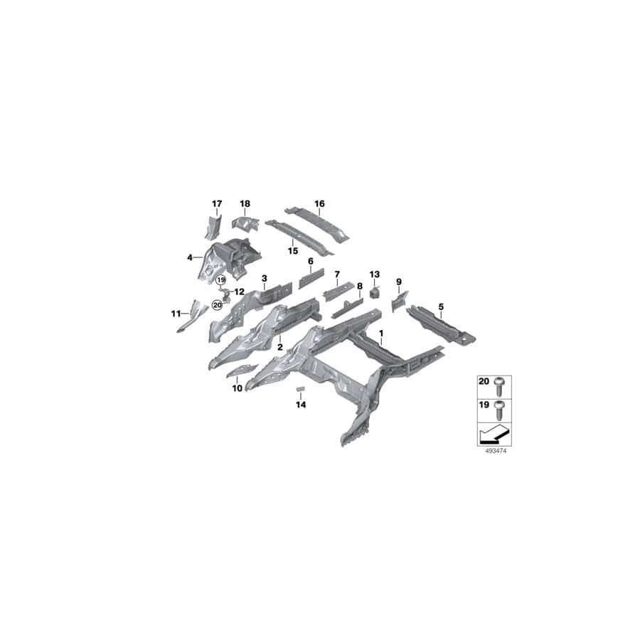 Genuine BMW 07147475661 G15 F91 G14 Fillister Head Screw (Inc. 840i, M8 & M850iX)
