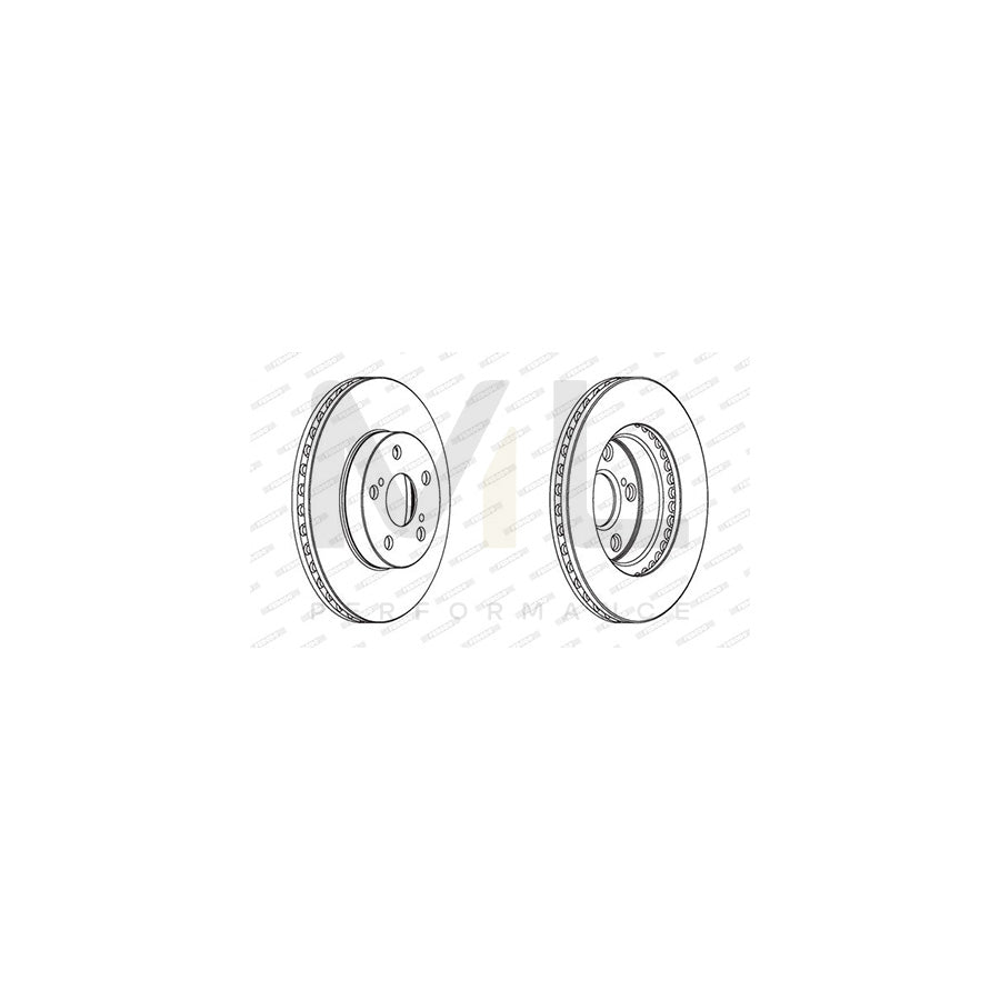 Ferodo Premier DDF1886 Brake Disc for Toyota Prius II Liftback (Xw20) Vented, Without Bolts/Screws  - Pair