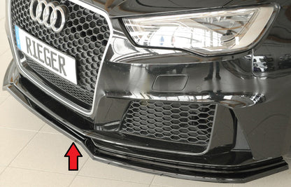 Rieger 00088230 Audi 8V RS3 Front Splitter 7 | ML Performance UK Car Parts