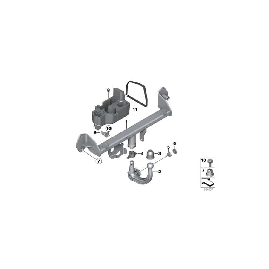 Genuine BMW 71606799416 F23 F22 F20 Oddments Tray, Trailer Hitch Ball (Inc. 116d, 220d & 120i)
