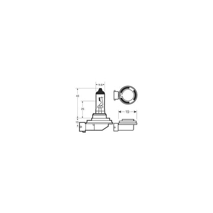 RING R711 12V 55W H11 PGJ19-2 Halogen Headlamp