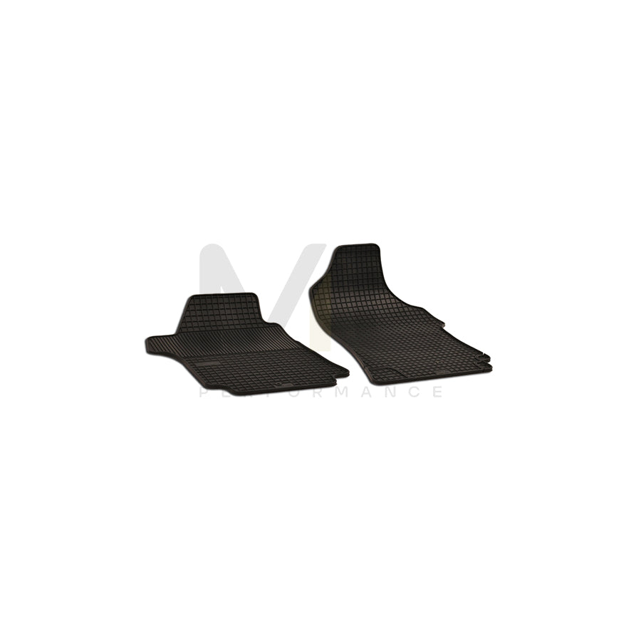 WALSER 50353 Floor mat set Elastomer, Front and Rear, Quantity: 4, Black