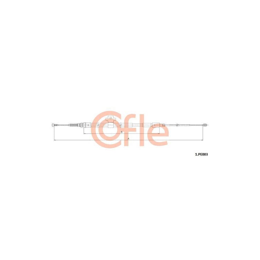 Cofle 92.1.Pe003 Hand Brake Cable for Peugeot 308 II Sw