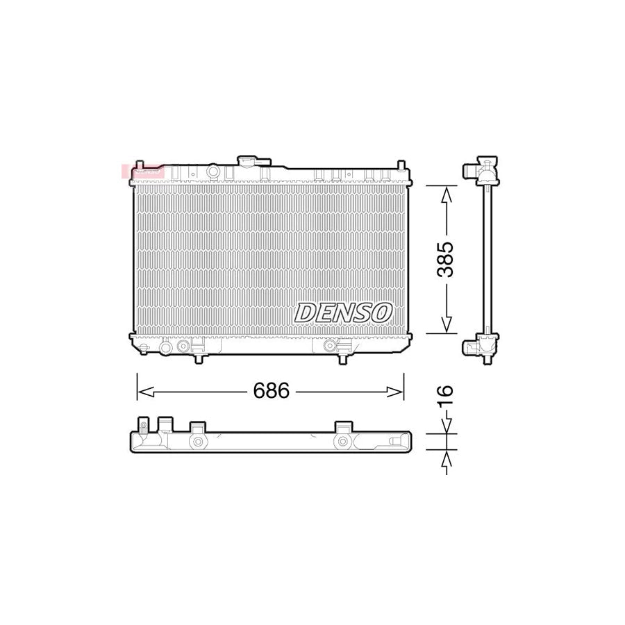 DENSO DRM46035 Engine Radiator for Nissan Almera Classic Saloon (B10)
