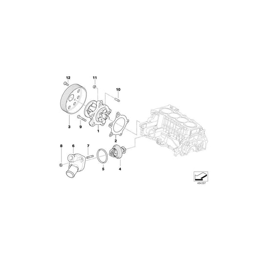 Genuine BMW 11537791069 R50 Thermostat Housing (Inc. One D)