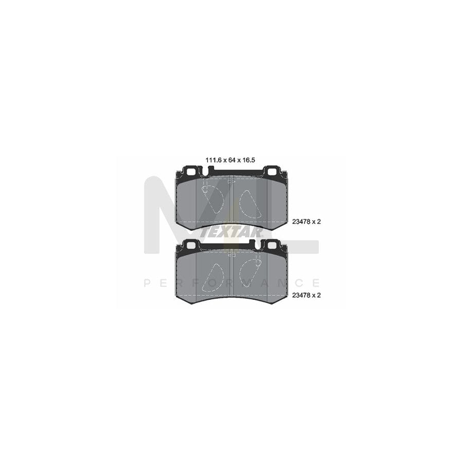 TEXTAR 2347801 Brake pad set prepared for wear indicator
