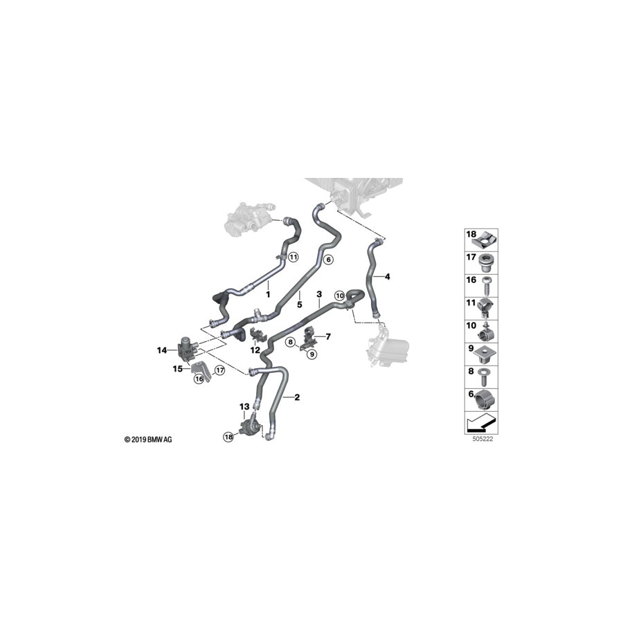 Genuine BMW 64219354469 G01 Coolant Hose Fuel Return 1 (Inc. X3 30eX)
