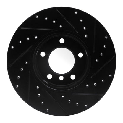 R1 Concepts R1 07-21 BMW 430I xDrive Front Left Drilled & Slotted Black Brake Rotor