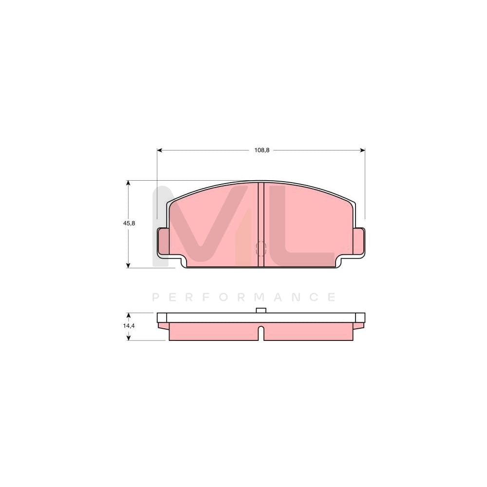 TRW Gdb186 Brake Pad Set Not Prepared For Wear Indicator