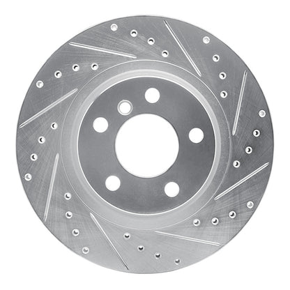 R1 Concepts R1 11-18 BMW X3 Rear Right Drilled & Slotted Silver Brake Rotor