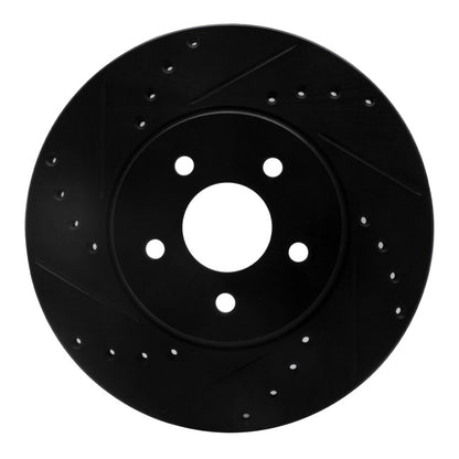 R1 Concepts R1 01-08 Ford Mondeo (Mexico) Front Left Drilled & Slotted Black Brake Rotor