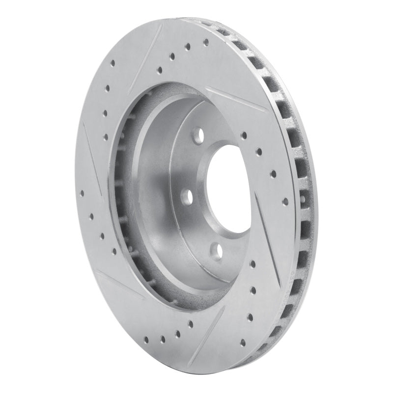 R1 Concepts R1 1991-1996 Dodge Dakota 4WD Front Right Drilled & Slotted Silver Brake Rotor