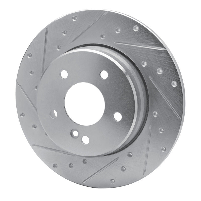 R1 Concepts R1 98-03 Mercedes-Benz E320 Rear Left Drilled & Slotted Silver Brake Rotor