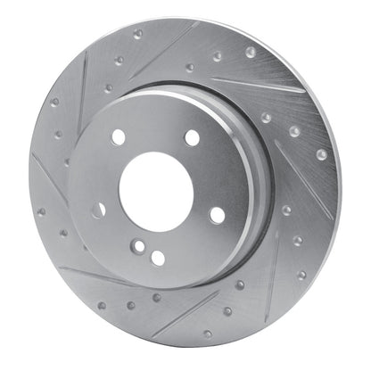 R1 Concepts R1 98-03 Mercedes-Benz E320 Rear Left Drilled & Slotted Silver Brake Rotor