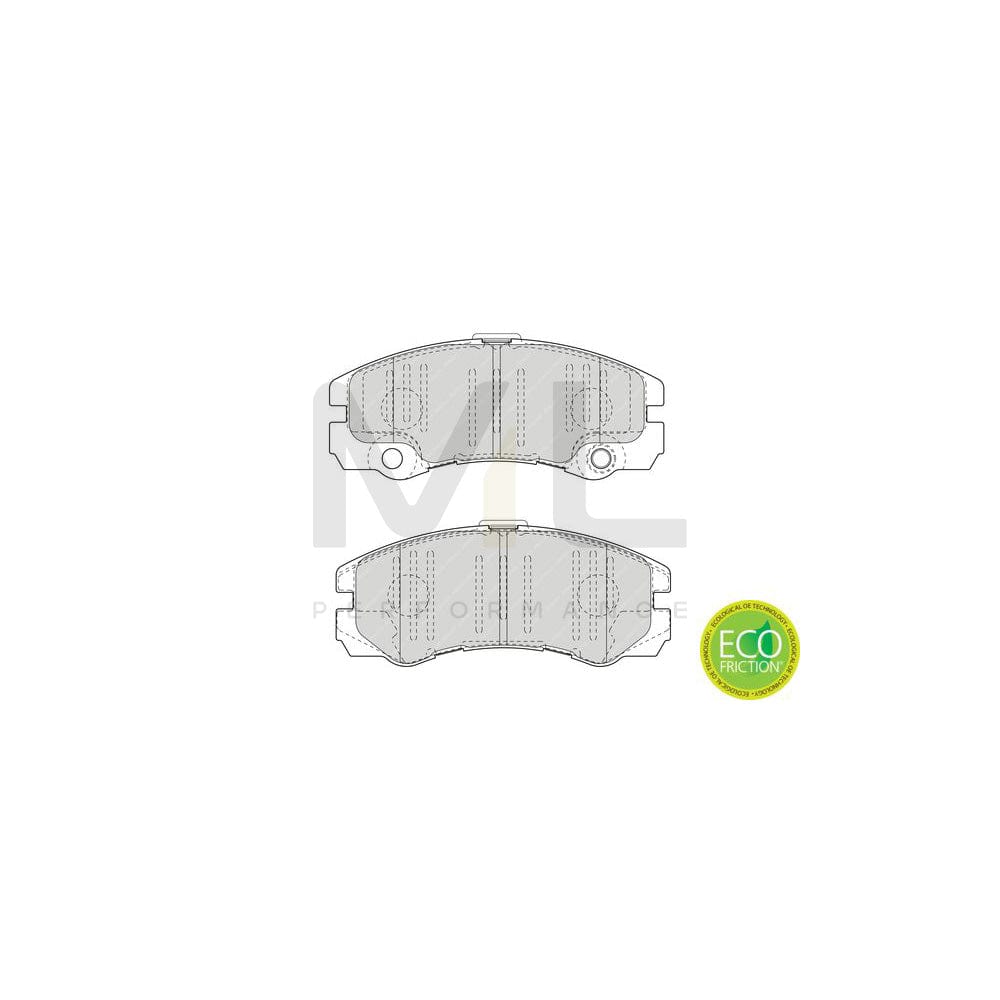 Ferodo Premier Eco Friction FDB1511 Brake Pad Set With Acoustic Wear Warning, Without Accessories