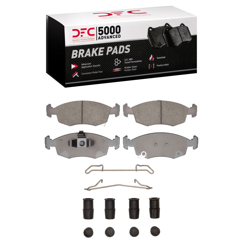 DFC 12-19 Fiat 500 (USA/Canada) Front 5000 Advanced Ceramic Brake Pads and Hardware Kit