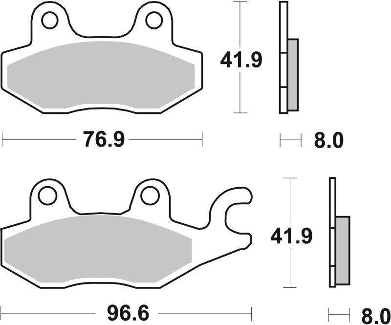Brembo Powersports Brembo 11-14 Can-Am Commander Left 800cc Sinter Brake Pad - Front