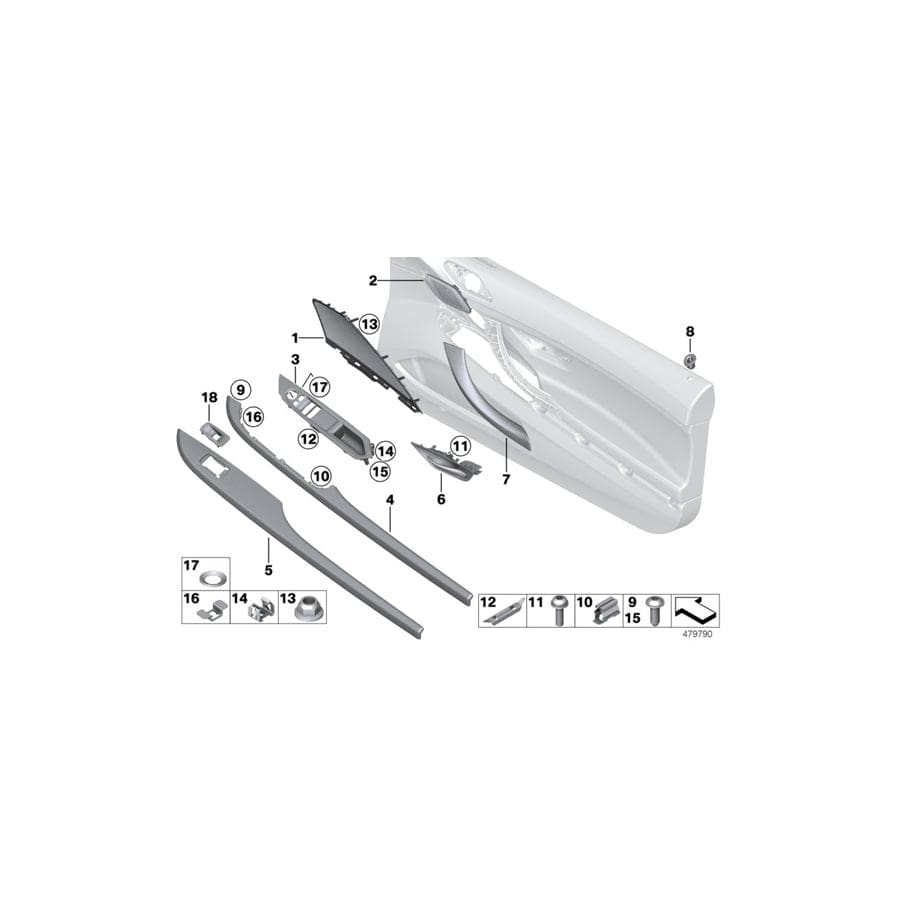 Genuine BMW 51417261995 F13 F12 Cover Loudspeaker Left ZIMTBRAUN (Inc. 650iX 4.4, 650i & 650iX)