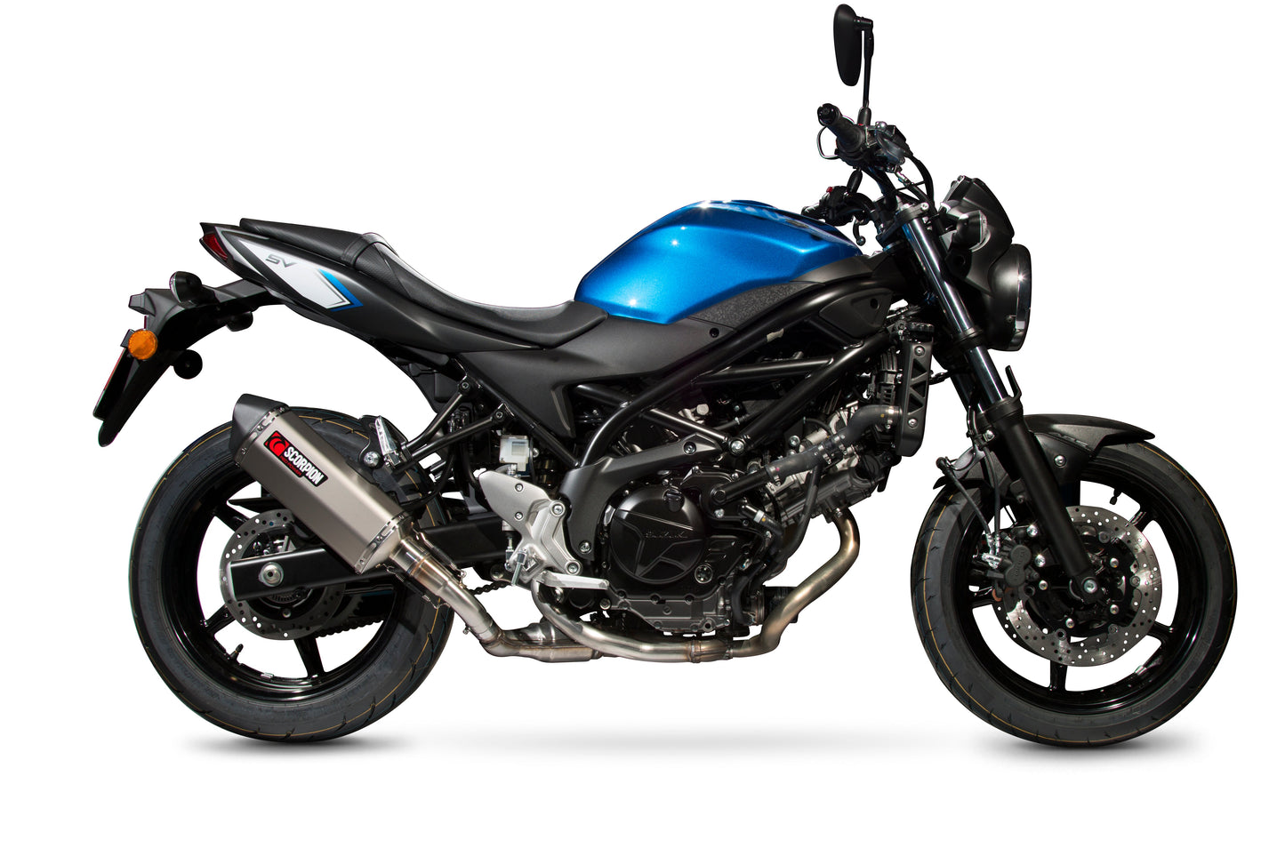 Scorpion RSI120SEO Suzuki Serket Parallel Slip-On - Brushed Stainless Steel Sleeve (SV650 / SV650 X) | ML Performance UK UK