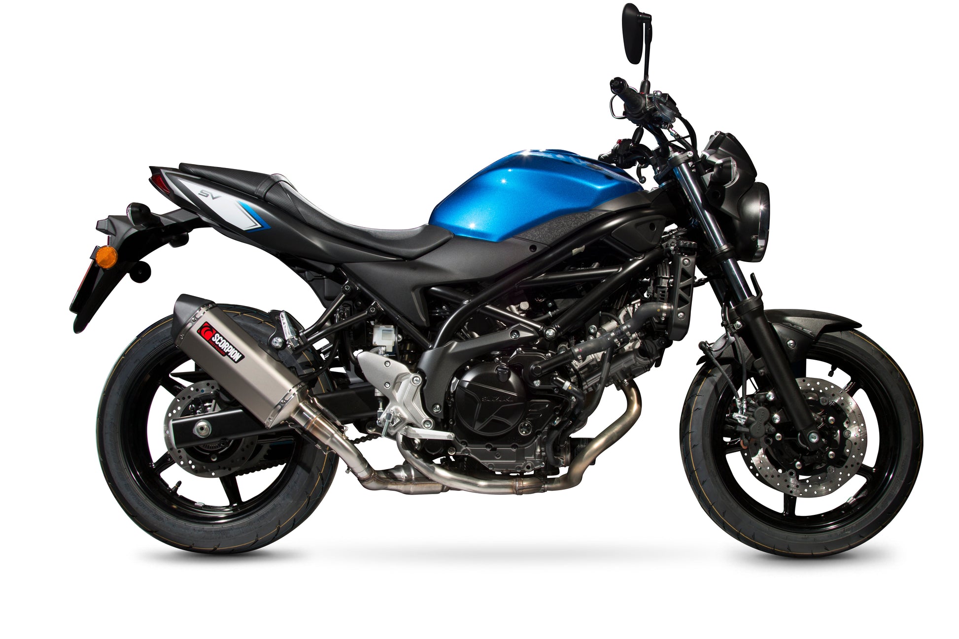 Scorpion RSI120SEO Suzuki Serket Parallel Slip-On - Brushed Stainless Steel Sleeve (SV650 / SV650 X) | ML Performance UK UK