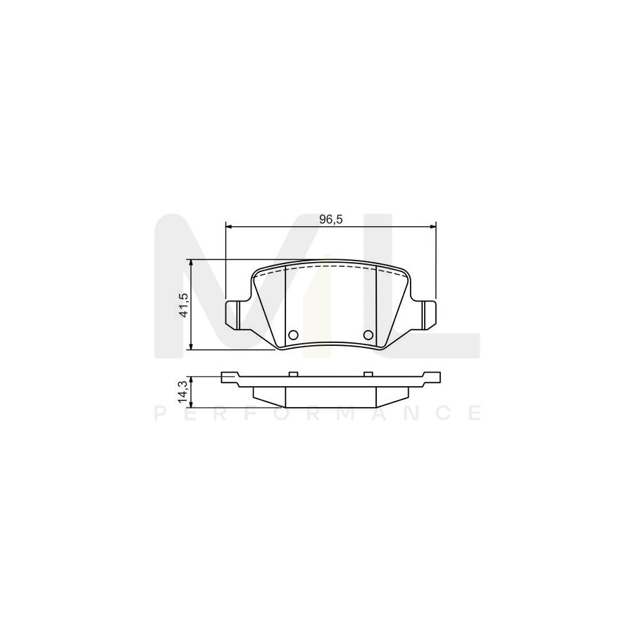 Bosch 0986494569 Brake Pad Set BP1490 | ML Performance Car Parts