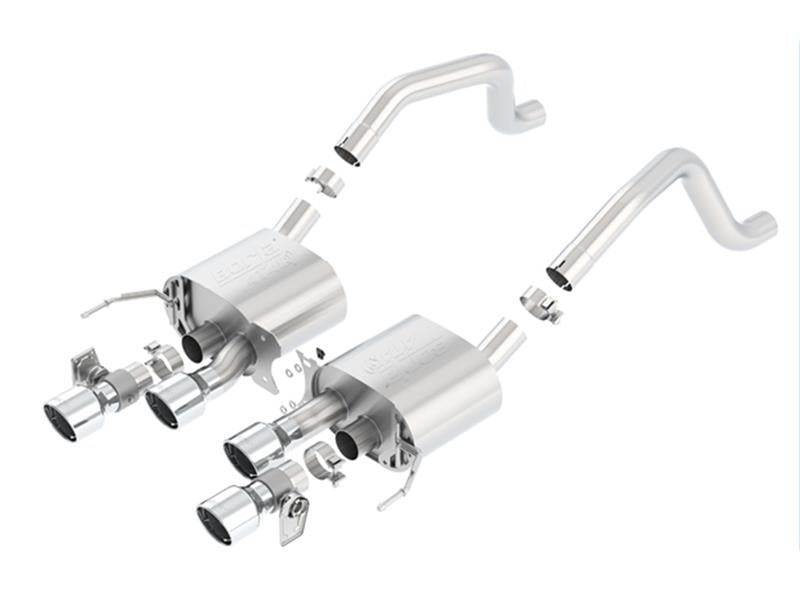 Borla 15 Chevy Corvette C7 ZO6 6.2L w/o AFM w/ NPP ATAK Quad RD RL IC Tips Center Rear Exit Exhaust