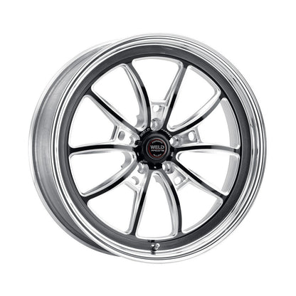 Weld 80MB7050B33A S80 Wheel 17x5 5x4.75 ET8 BS3.3 Black Center - Polished Shell