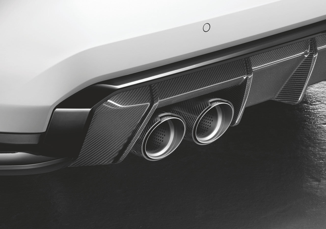 Genuine BMW 18305A291B8 G87 G80 Right Tail Pipe Trim Carbon