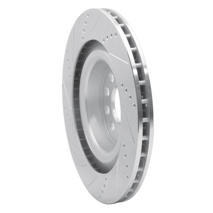 R1 Concepts R1 12-21 Tesla Model S Rear Right Drilled & Slotted Silver Brake Rotor