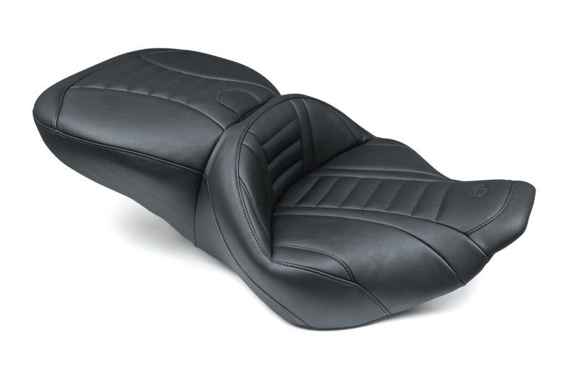 Mustang Motorcycle Mustang 97-07 Harley Rd King,06-07 Str Glide,00-05 Eagle Touring 1PC Seat Deluxe - Black