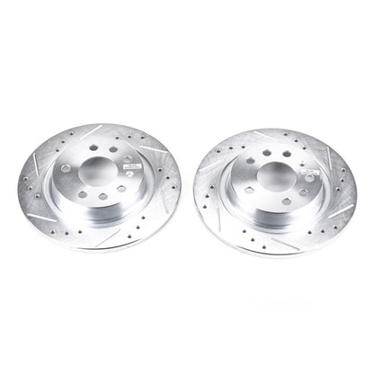 PowerStop Power Stop 03-11 Saab 9-3 Rear Evolution Drilled & Slotted Rotors - Pair